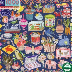 eeBoo Puzzle 1000 Pieces, The Cat & The Yarn