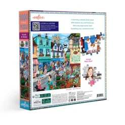 eeBoo Puzzle 1000 pieces, Village by the Sea
