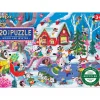eeBoo Puzzle with 20 Pieces, The Forest's Winter Animals