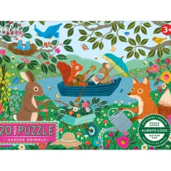 eeBoo Puzzle with 20 Pieces - Garden Animals