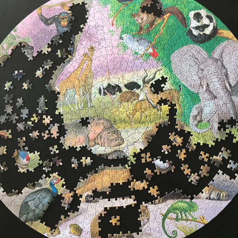 eeBoo, Round Puzzle 1000 Pieces - Africa