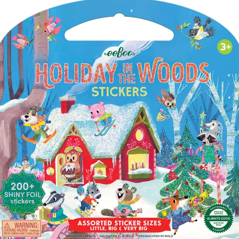 eeBoo Sticker Book, Christmas in the Forest