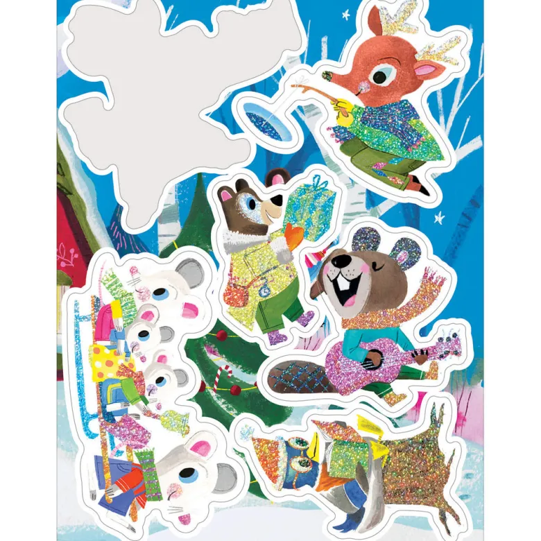 eeBoo Sticker Book, Christmas in the Forest