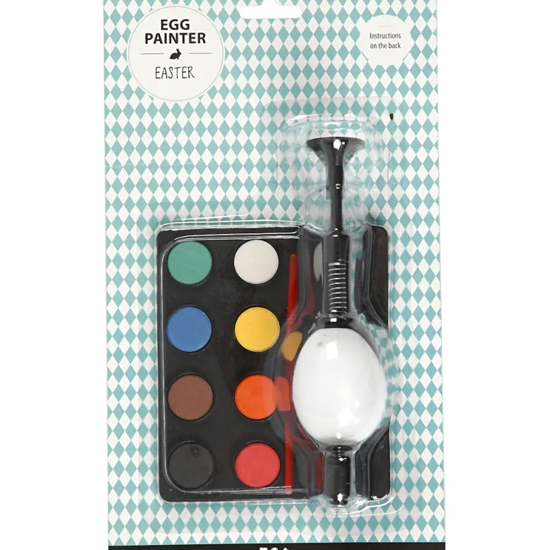 Egg Painting Set with Holder and Watercolors