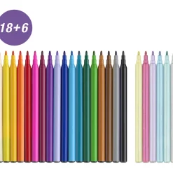 Faber-Castell 18+6 Felt-Tip Pens and Stickers – Unicorn