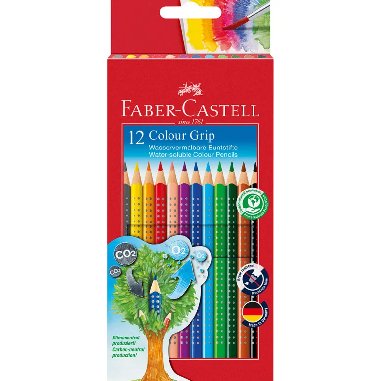 Faber-Castell, 12 Piece Grip Watercolor Pencils