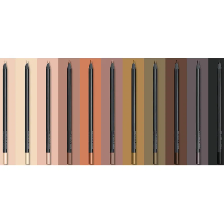 Faber-Castell, Black Edition, 12 Colored Pencils - Skintones