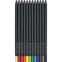 Faber-Castell, Black Edition, 12 Colored Pencils – Assorted Colors