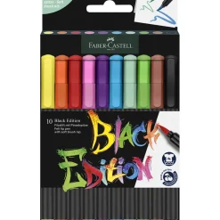 Faber-Castell, Black Edition brush tip markers, set of 10