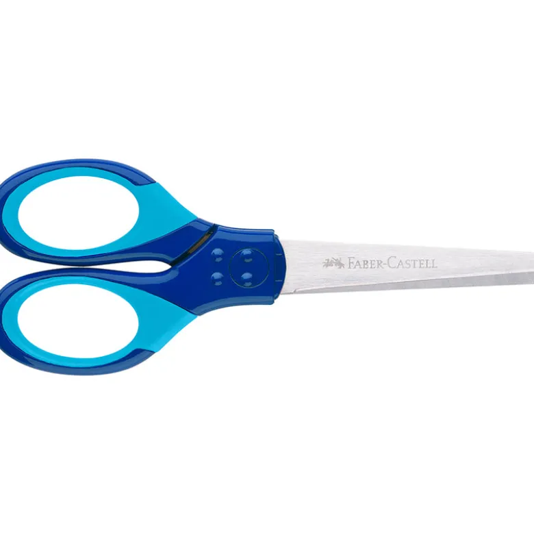 Faber-Castell Children's Scissors for Right and Left Hands with Case - Blue