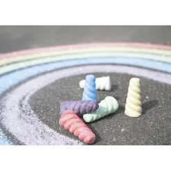Faber-Castell EFA Sidewalk Chalk, 6 pcs – Unicorn Glitter