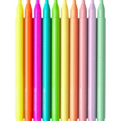 Faber-Castell Grip Markers, Neon and Pastel - Set of 10 Pieces