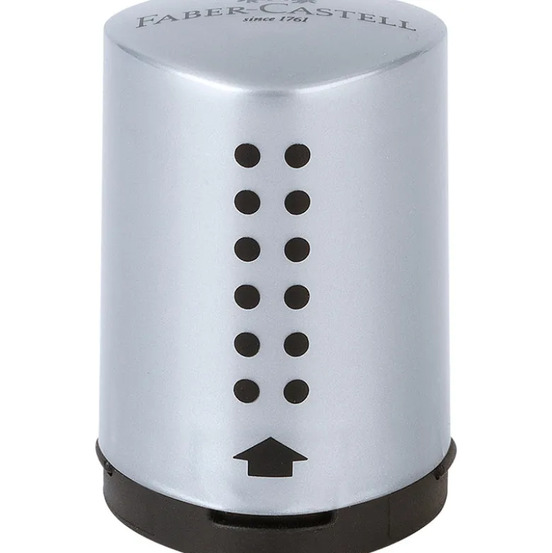 Faber-Castell Grip Pencil Sharpener, Mini - Silver