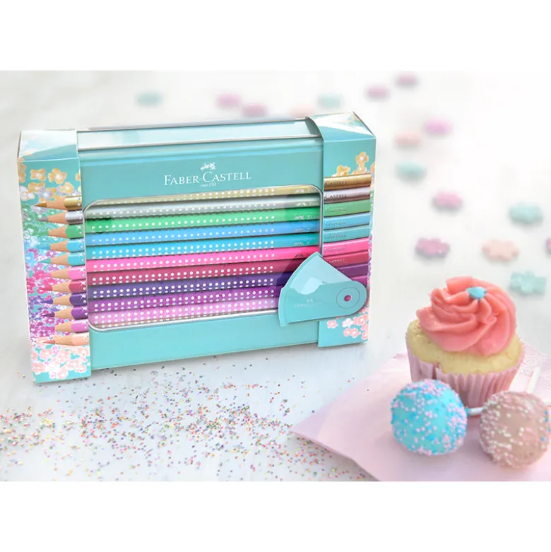 Faber-Castell Sparkle, 20 Colored Pencils in Box + Sharpener