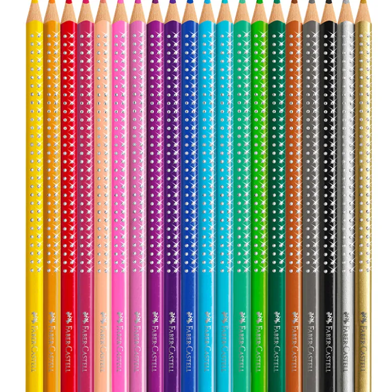 Faber-Castell Sparkle, 20 Colored Pencils in Box + Sharpener
