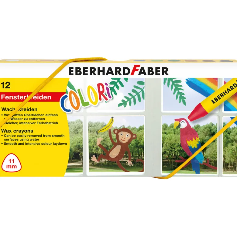 Faber-Castell Window Colors/Whiteboard, EFA Wax Crayons - Set of 12