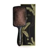 Fan Palm Hairbrush, Big Star, Large Black Glitter