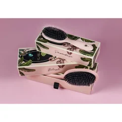 Fan Palm Hairbrush, Blush - Medium Blush Pink Glitter