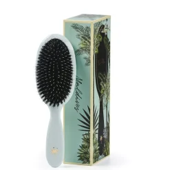 Fan Palm Hairbrush, Maldives - Medium Light Blue Glitter