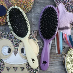 Fan Palm Hairbrush, Medium, Sunshine Wet Brush - Yellow Glitter