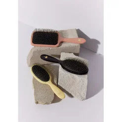 Fan Palm Hairbrush, Medium – Beach Rose Wet Brush, Pink with Glitter