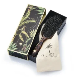 Fan Palm Premium Edition – Medium Brush with Boar and Nylon Bristles, Turtle Pattern