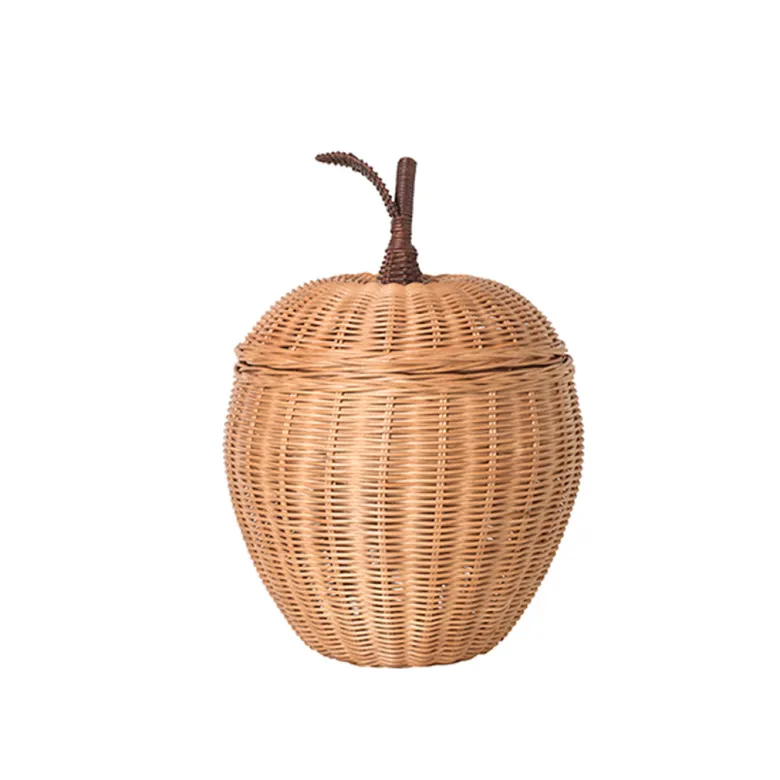 ferm Living Apple Storage, Woven Rattan Basket - Small