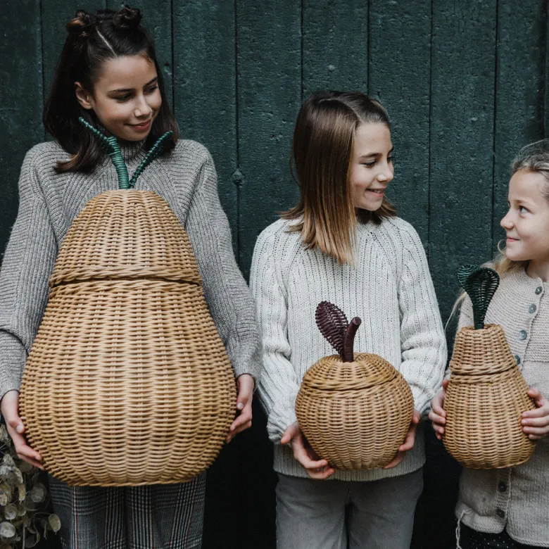 ferm Living Apple Storage, Woven Rattan Basket - Small