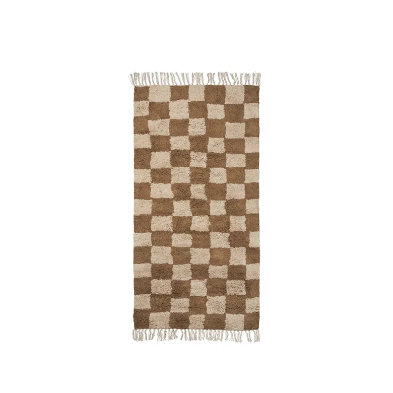 ferm Living Area Rug, Mara Washable Rug, Tan/Warm Sand - 80 x 150 cm