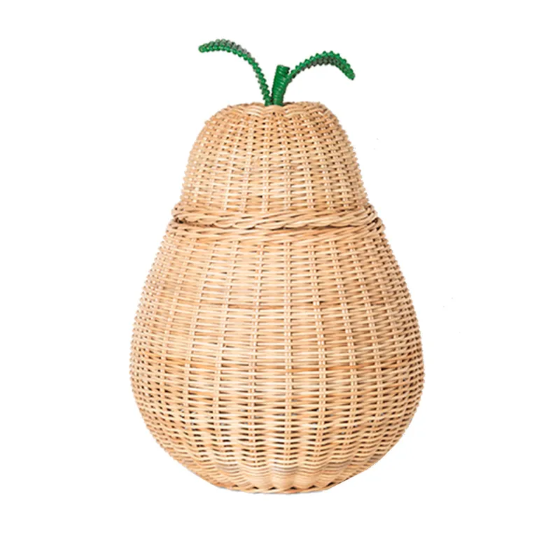 ferm Living Pear Storage, Woven Basket in Rattan