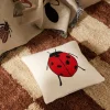 ferm Living Pillow, Embroidered - Ladybug