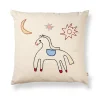 ferm Living Pillow, Embroidered, Naive - Horse