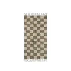 ferm Living Rug, Mara Washable Rug in Elm Green/Warm Sand - 80 x 150 cm