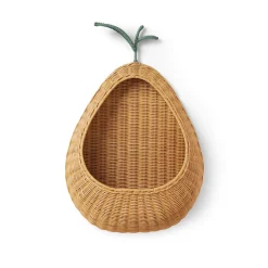 ferm Living Wall Basket, Pear Braided - Natural