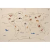 ferm Living Wall Hanging/Textile Art, The World - Off-White