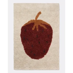 ferm Living Wool Rug, Strawberry - Small