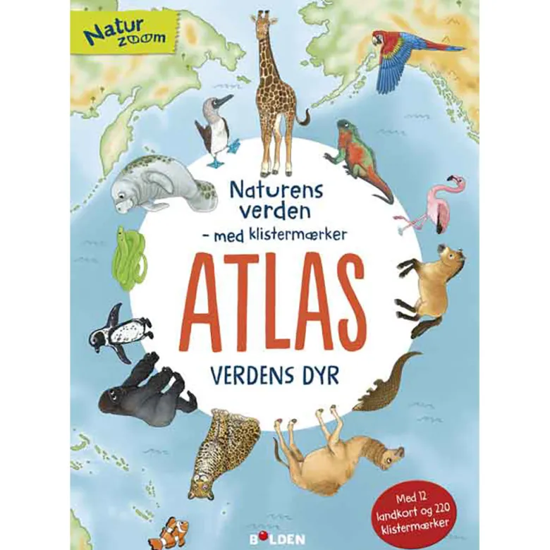 Forlaget Bolden, Nature's World – with Stickers – Atlas of the World's Animals