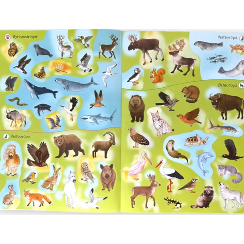 Forlaget Bolden, Nature's World – with Stickers – Atlas of the World's Animals