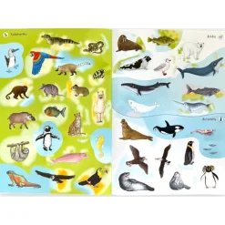 Forlaget Bolden, Nature's World – with Stickers – Atlas of the World's Animals
