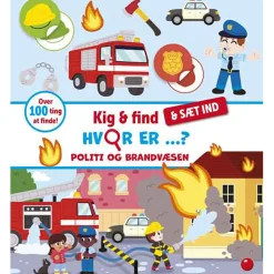 Forlaget Bolden Sticker Book: Search, Find & Place – Where Are the Police and Firefighters?