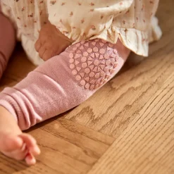 GoBabyGo Crawling Leggings with Grip Dots, Soft Pink