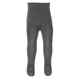 GoBabyGo Crawling Tights with Rubber Grips, Dark Grey Melange
