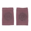 GoBabyGo Knee Pads with Rubber Dots, Misty Plum