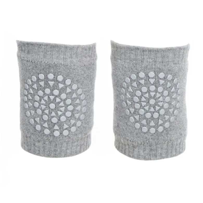 GoBabyGo Knee Protectors with Non-Slip Grips, Grey Melange