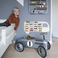 Goki Ride-On Metal Racing Car - Silver