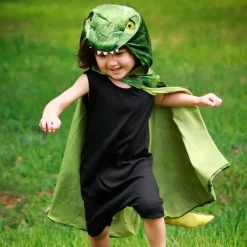 Great Pretenders Animal Costume, T-Rex Dinosaur Cape with Hood - Size 4-5 Years