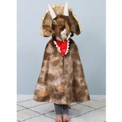 Great Pretenders Animal Costume, Grandasaurus Triceratops Cape with Claws - Size 4-6 Years