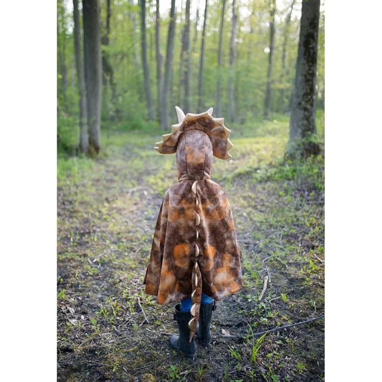 Great Pretenders Animal Costume, Grandasaurus Triceratops Cape with Claws - Size 4-6 Years
