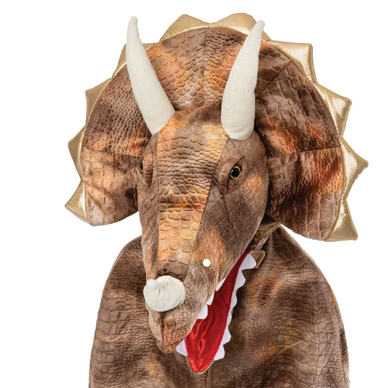 Great Pretenders Animal Costume, Grandasaurus Triceratops Cape with Claws - Size 4-6 Years