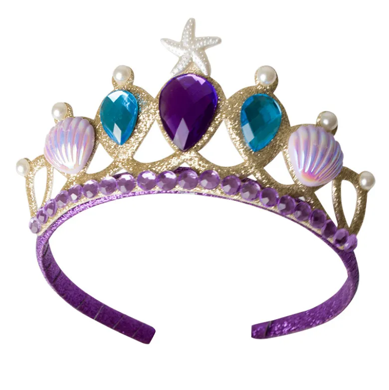 Great Pretenders Costume, Mermaid Skirt and Tiara in Purple/Turquoise – Ages 4-6